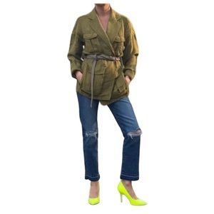 Garage Jeans High Rise Retro-Crop-Flare Fit Blue Denim Jeans Size 1